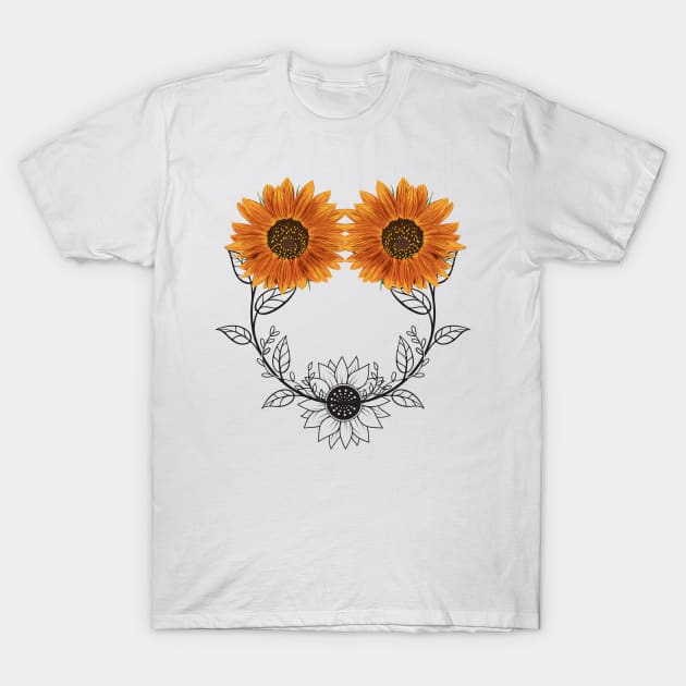 Little Aesthetic Sunflower T-Shirt by kamy1